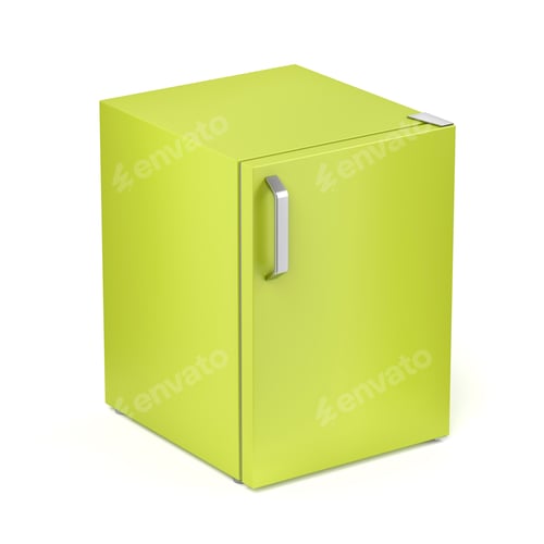 Preview: Lime Green Cabinet on White Background