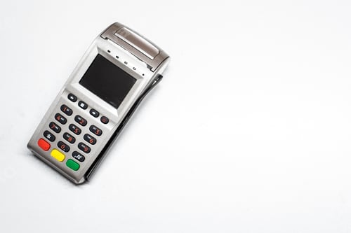 Preview: Dataphone, card reader to charge purchases, isolating on white background.