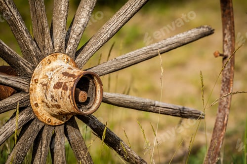 Preview: Old Wagon wheel Rural Saskatchewan