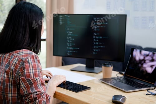 Preview: Programmer and UX UI designer working in a software development and coding technologies.