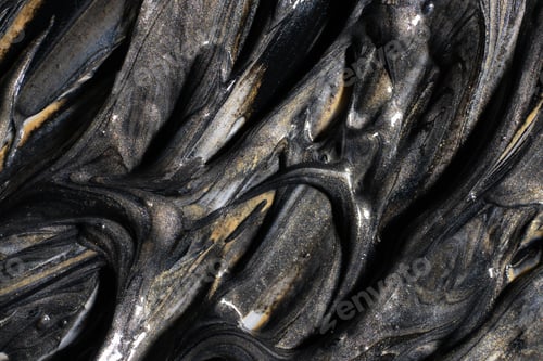 Preview: Golden and silver pigment in black dye