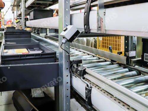 Preview: packing line in a logistics warehouse