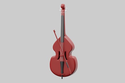 Preview: Cartoon double bass with bow