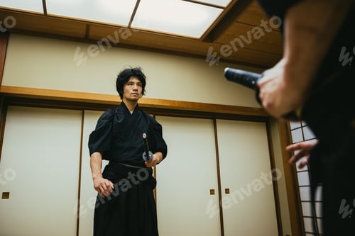 Preview: Samurai training in a traditional dojo, in Tokyo