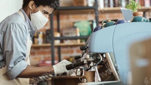 Preview: Delicious takeaway coffee during social distance and coronavirus quarantine