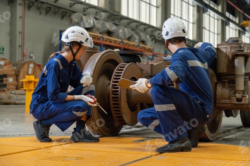 Preview: Engineer checks spare parts list and maintains mass transit locomotives in Asia