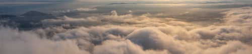 Preview: Aerial Cloudscape Nature Background. Sunset