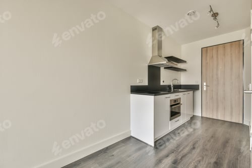 Preview: Spacious bright white kitchen with windows