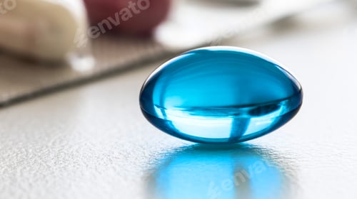 Preview: Blue pill closeup