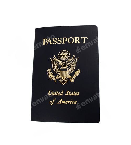 Preview: passport on white background