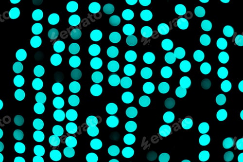 Preview: Unfocused abstract colourful bokeh black background. defocused and blurred many round blue light