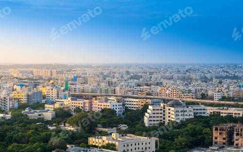 Preview: Hyderabad city buildings and skyline in India