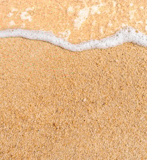 Preview: Sand beach seaside background with white foamy vertical free space for text
