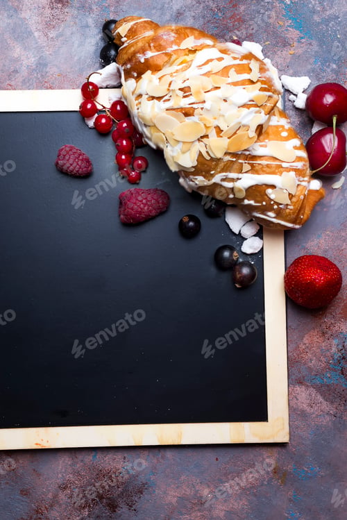 Preview: Croissant on chalkboard