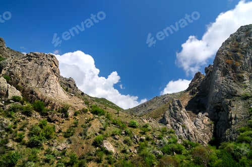 Preview: Rocky cliff in Crimean mountains