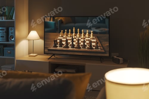 Preview: Chess game on a widescreen television