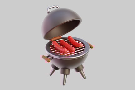Preview: Portable grill with sausages food