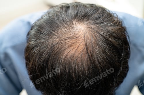 Preview: Bald in the middle head and begin no loss hair glabrous of mature