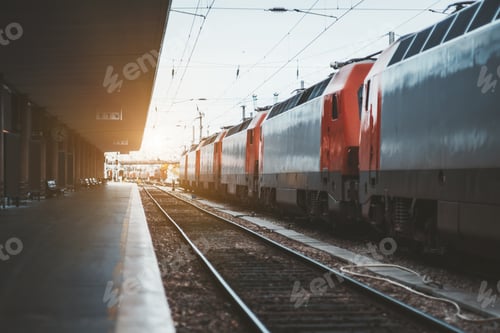 Preview: Multiple locomotives near railway depot station