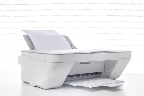 Preview: Modern multifunction printer on a clean white background ready for scanning, copying, and printing