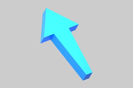 Vista previa: Diseño de flecha direccional cian