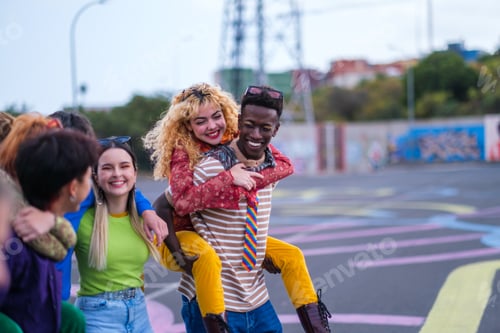 Preview: Diversity group of teenage friends with makeup