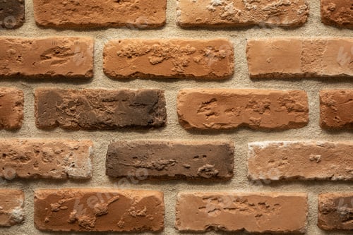 Preview: Close-up of brown and beige fired brick wall