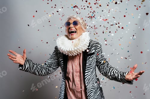 Preview: image of a beautiful and elegant old woman