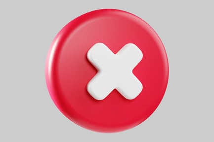 Red circle with white cross