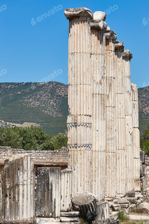 Preview: Afrodisias greek ruins in Anatolia. Ancient historic village in Turkey