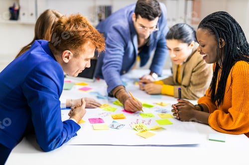 Preview: Business team working in a start-up office