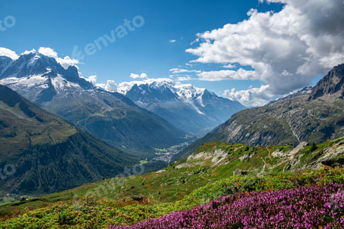 Preview: Beautiful Alps ear Swiss, Italian, and French border