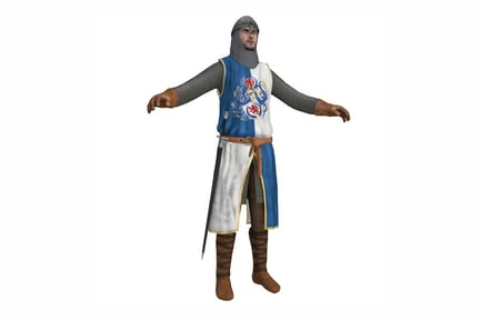 Preview: Heraldic Knight Warrior with Sword and Chainmail