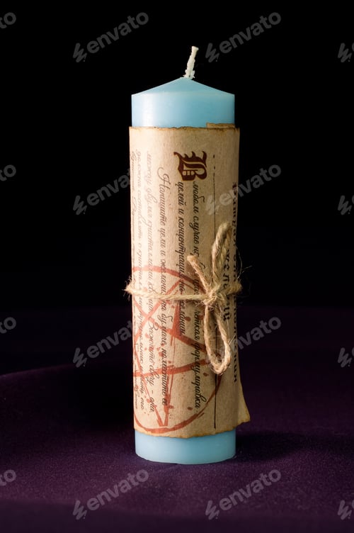 Preview: The magic candle on a colored background