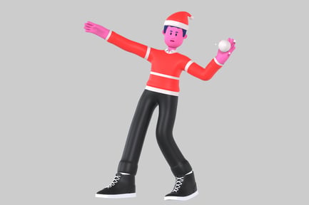 Preview: Cartoon character in a dynamic pose