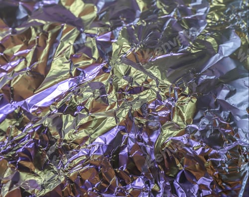 Preview: Overhead shot of a colorful aluminum foil texture