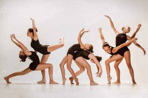 Preview: The group of modern ballet dancers