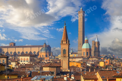 Preview: Bologna, Italy Rooftop Skyline and Famous Towers