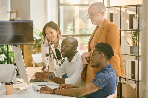 Preview: Group of programmers working in team