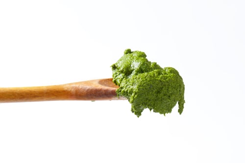 Preview: Spoon of spinach puree