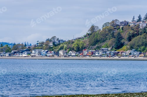 Preview: A View Of Waterfront Homes Along Three Tree Point In Burien, Washington.