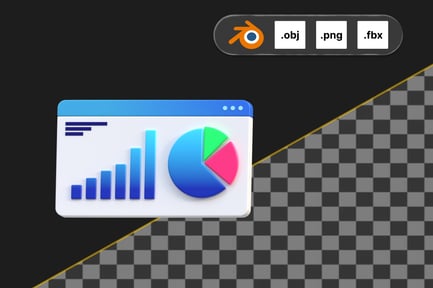 Preview: Data Dashboard 3D Icon