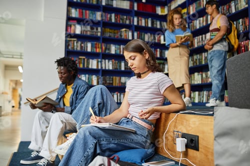 Preview: Portrait of Teen Girl in Library