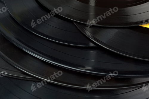 Preview: Vinyl discs isolated on white