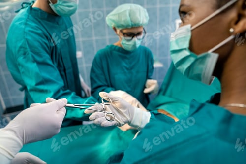 Preview: Team of surgeon at work in operating room. Healthcare, hospital concept