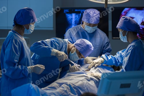 Preview: Surgeons Performing a Surgery in Hospital Operating Room