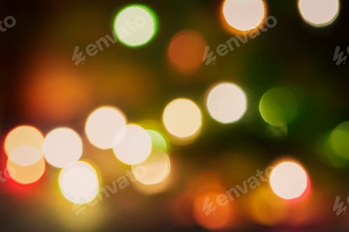 Preview: Christmas card with lights and vintage background