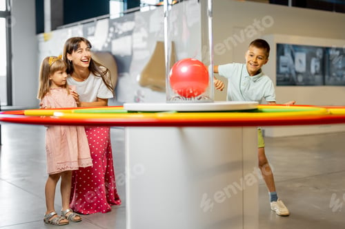Preview: Mom with kids visit a science museum