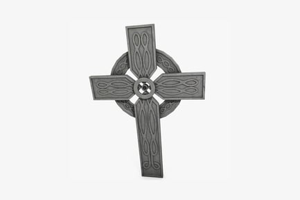 Preview: Six-panel cross with scrollwork and circular details