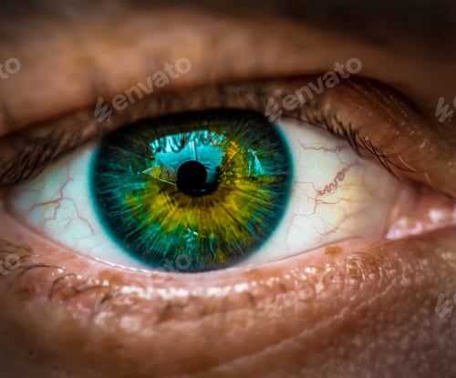 Preview: Selective closeup of a human green eye